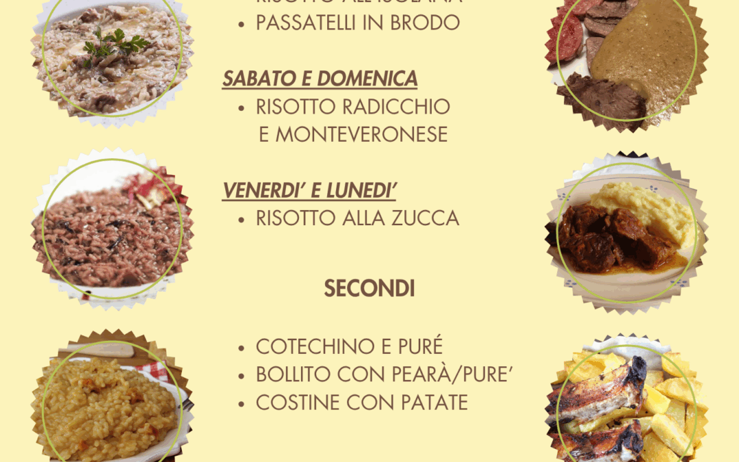 “RISTORANTINO” PRO LOCO – IL MENU’