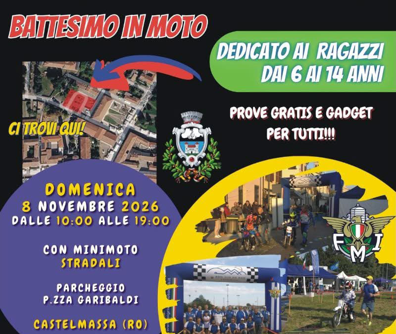 BATTESIMO IN MOTO COL BIG RIVER MOTO CLUB